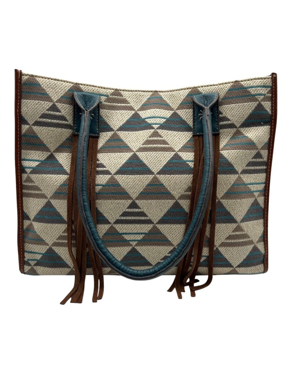 Tony Lama Geometric Print Fabric Tote